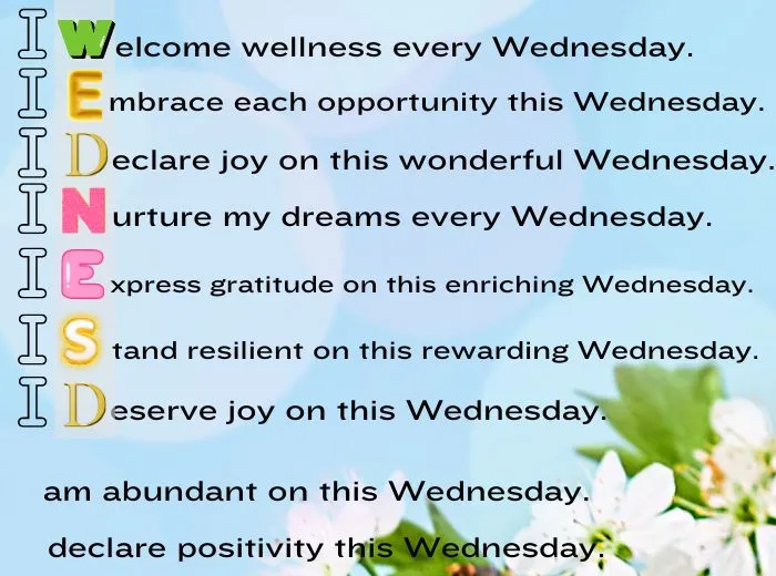 wednesday morning affirmations images