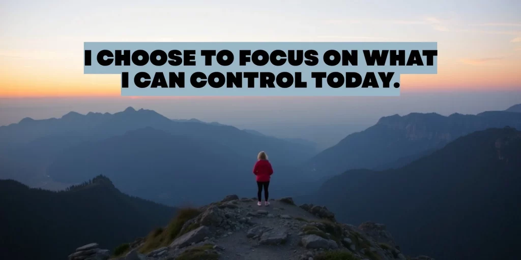 I choose to focus on what I can control today.