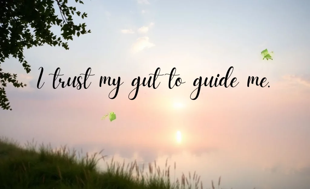 I trust my gut to guide me