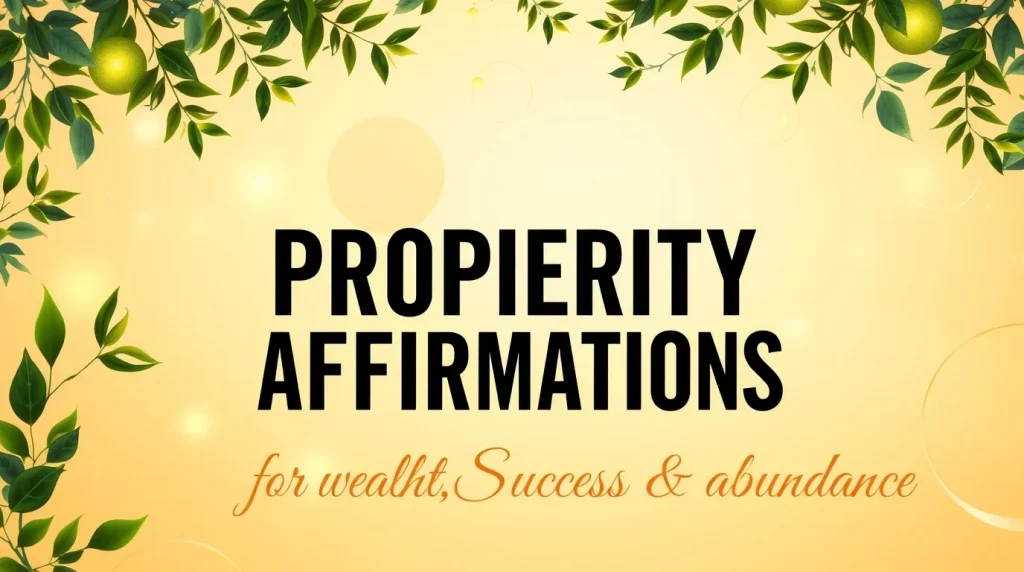 Prosperity Affirmations for Wealth, Success & Abundance