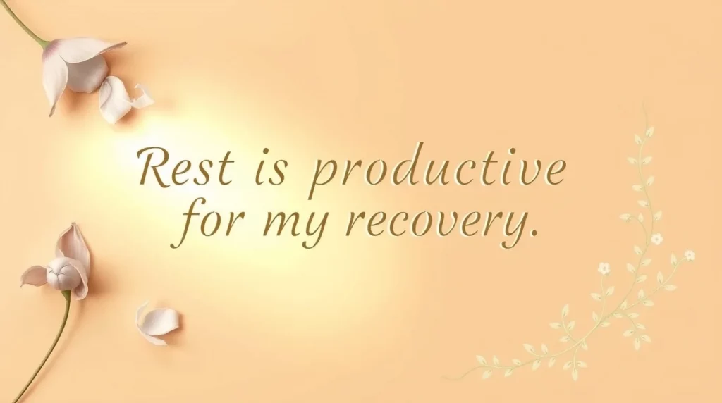 Rest is productive for my recovery